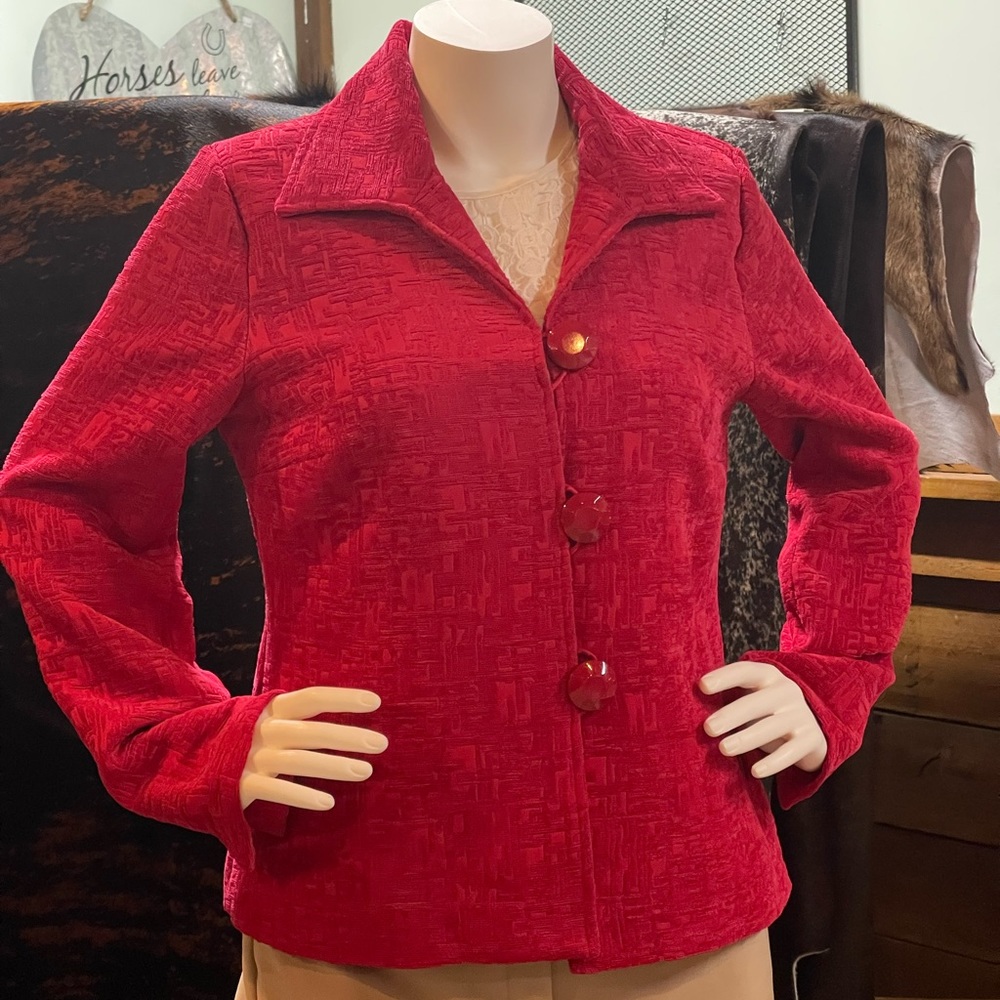 Laura Ashley Red Blazer Medium